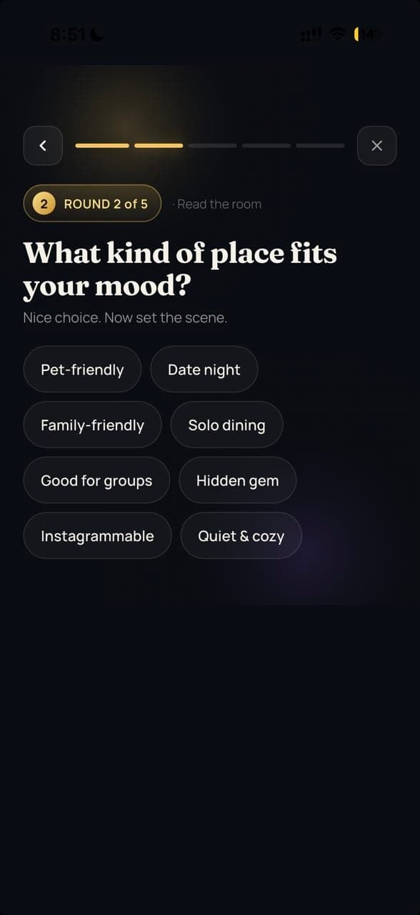 Set the vibe and mood